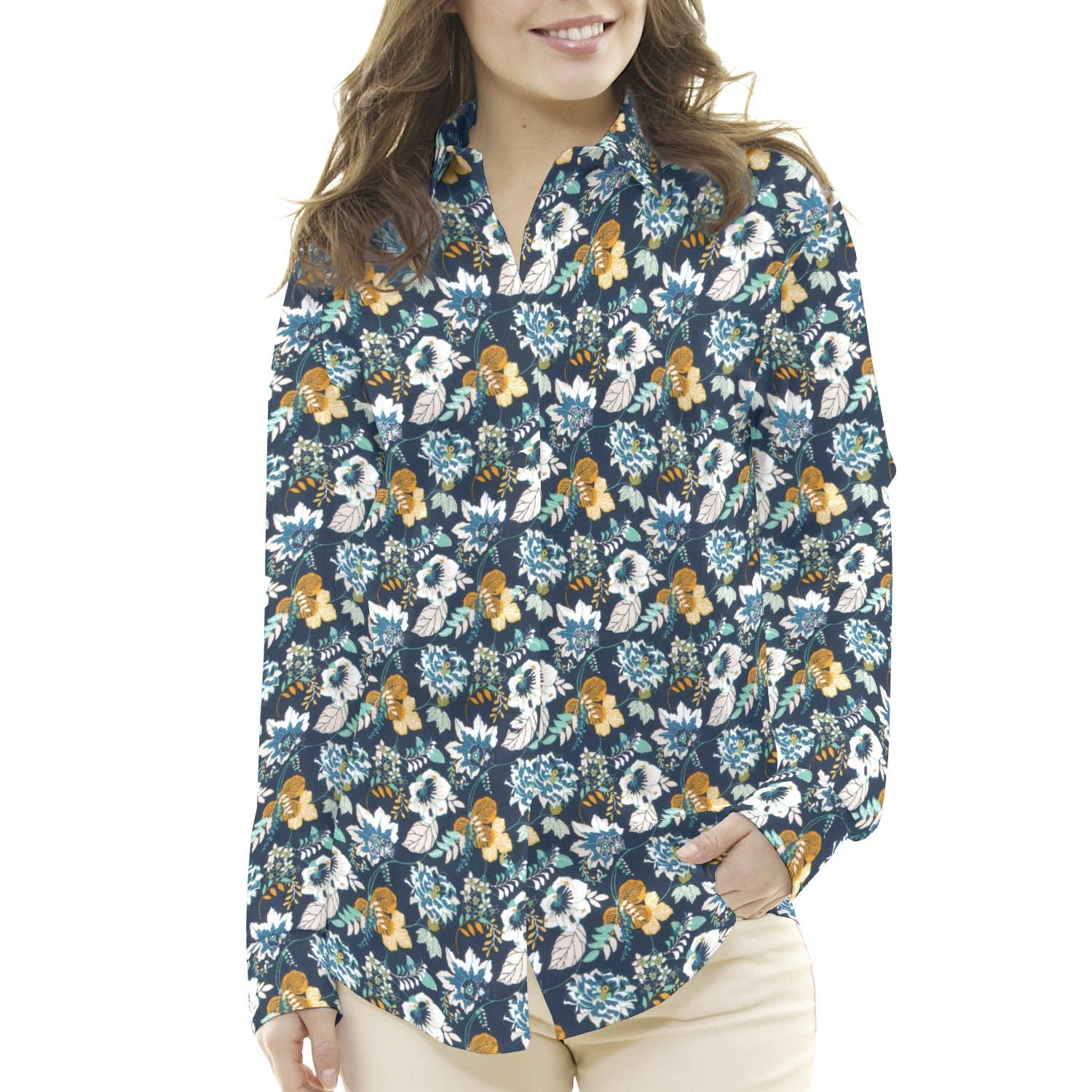 Popeline Nature Couleur Pétrole - Ribes y Casals