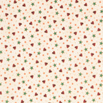 Retal Popelín Navidad Love Crudo 75x150cm - Ribes y Casals