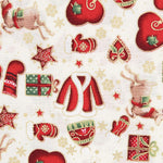 Popeline De Noël Écru - Ribes y Casals