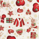 Popeline De Noël Écru - Ribes y Casals