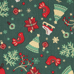 Popeline de Noël Mix Vert - Ribes y Casals