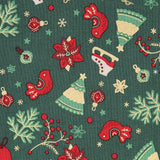 Popeline de Noël Mix Vert - Ribes y Casals