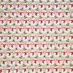 Tissu Noël Bonhomme de Neige Beige Clair - Ribes y Casals