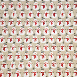 Tissu Noël Bonhomme de Neige Beige Clair - Ribes y Casals