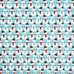 Tissu Noël Bonhomme de Neige Turquoise - Ribes y Casals