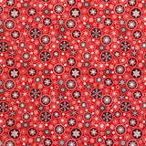 Tissu Noël Neige Fond Rouge - Ribes y Casals
