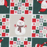 Popeline De Noël Vert Patch - Ribes y Casals