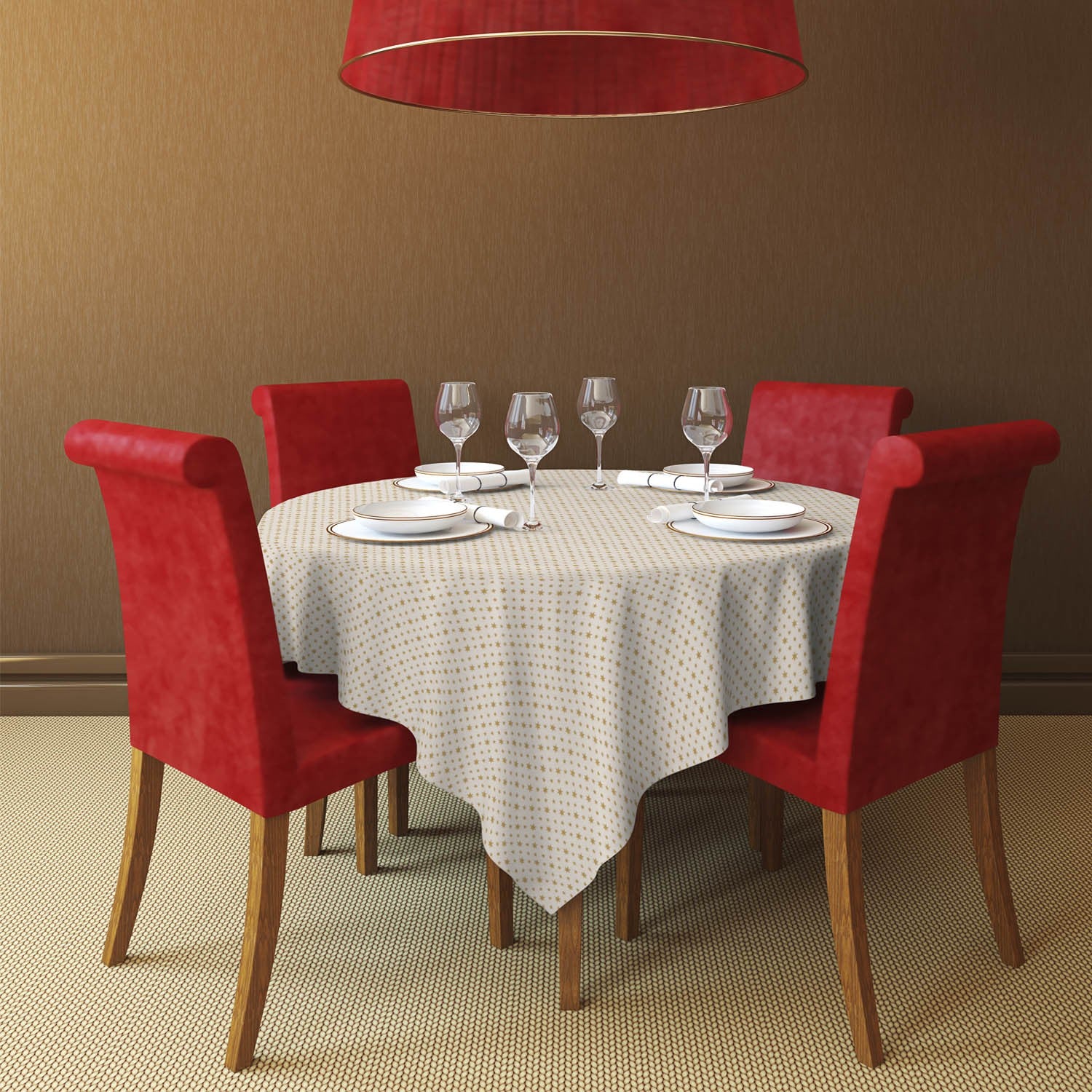 Popeline Noël Étoiles Écru - Ribes y Casals