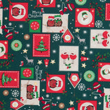 Popeline de Noël Vert - Ribes y Casals