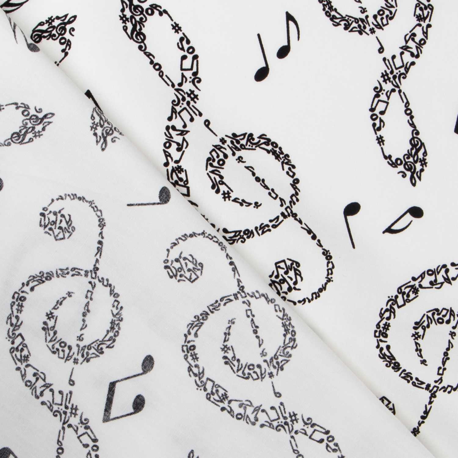 Popeline Notes Blanc - Ribes y Casals