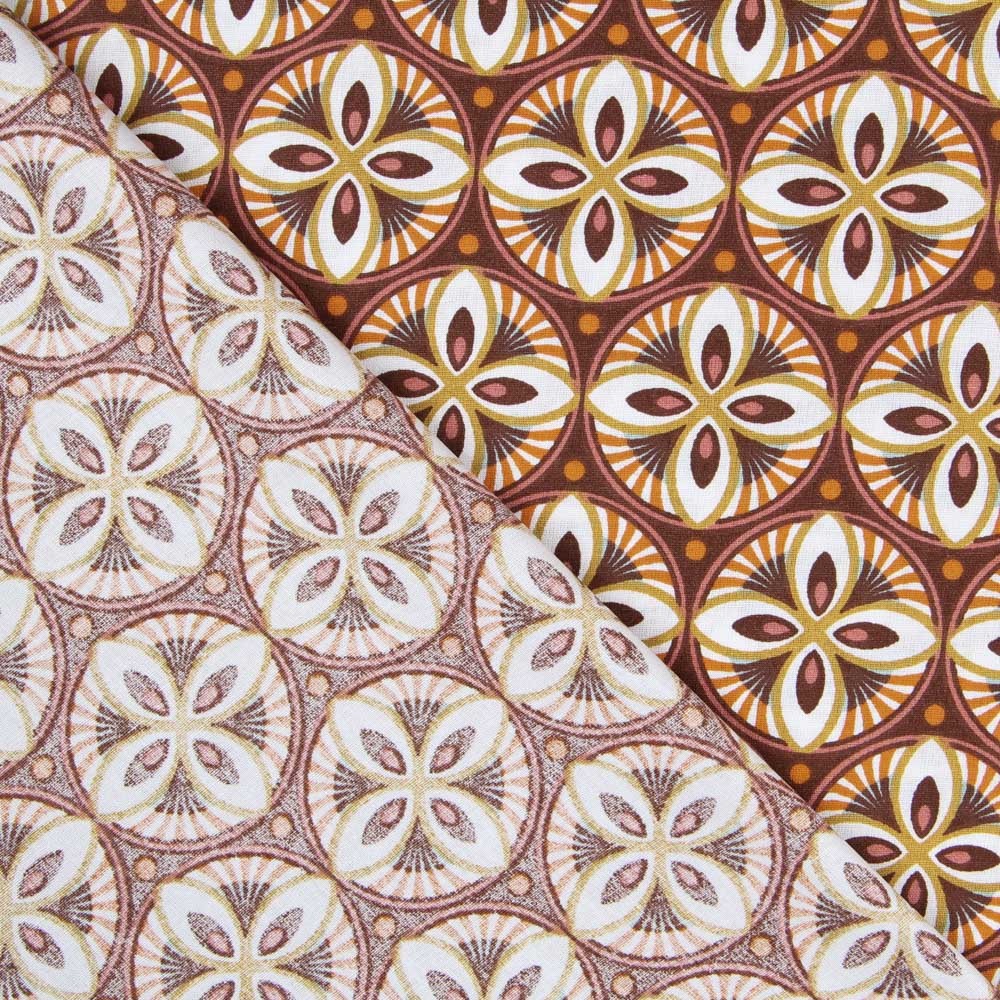 Popeline Patchwork Baroque Orange - Ribes y Casals