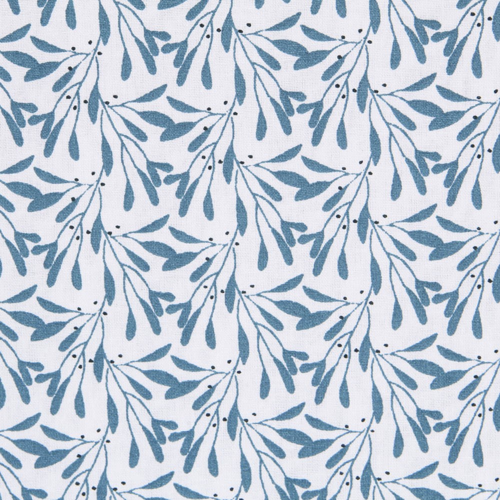 Popeline Patchwork Botanique Turquoise - Ribes y Casals