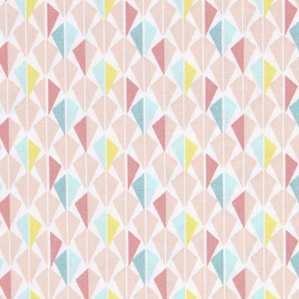 Popeline Patchwork Diamants Pastel - Ribes y Casals