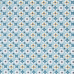 Popeline Patchwork Géométrique Turquoise - Ribes y Casals