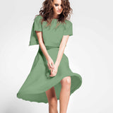 Popeline Patchwork Lisse Vert Mousse - Ribes y Casals