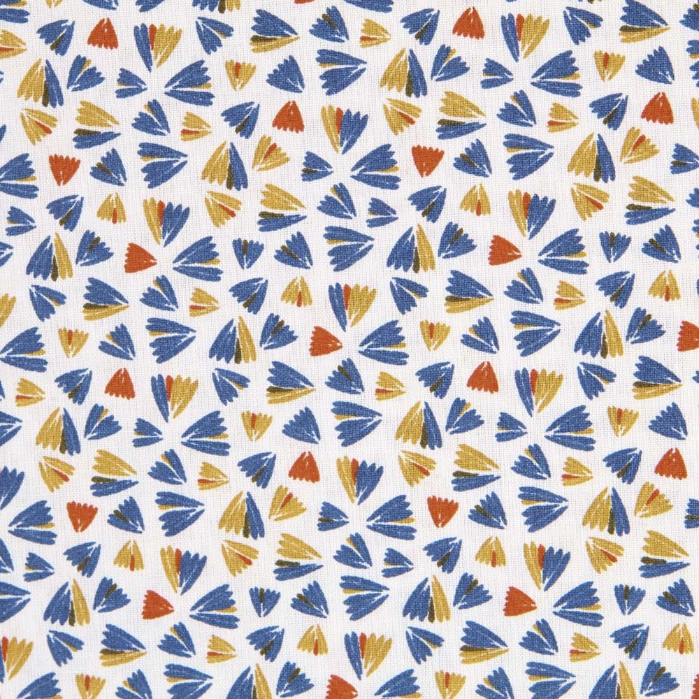 Popeline Patchwork Noeuds Bleu - Ribes y Casals