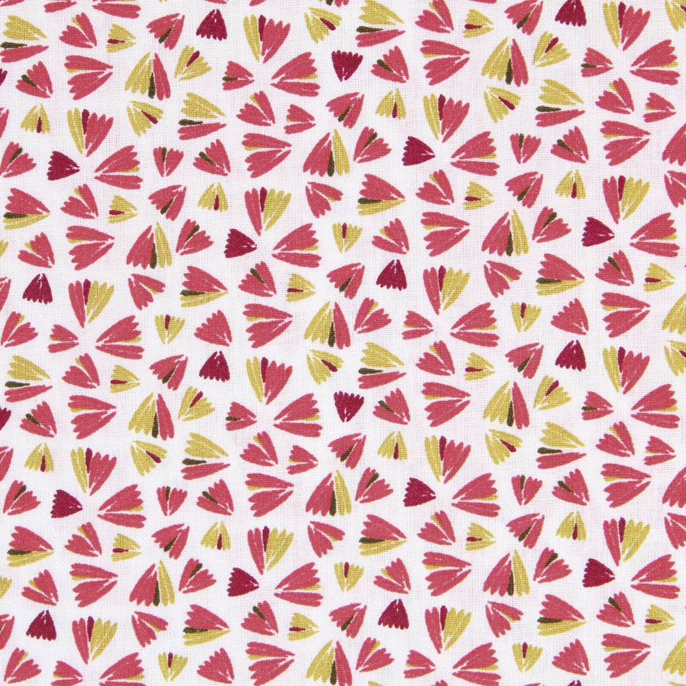 Popeline Patchwork Noeuds Corail - Ribes y Casals
