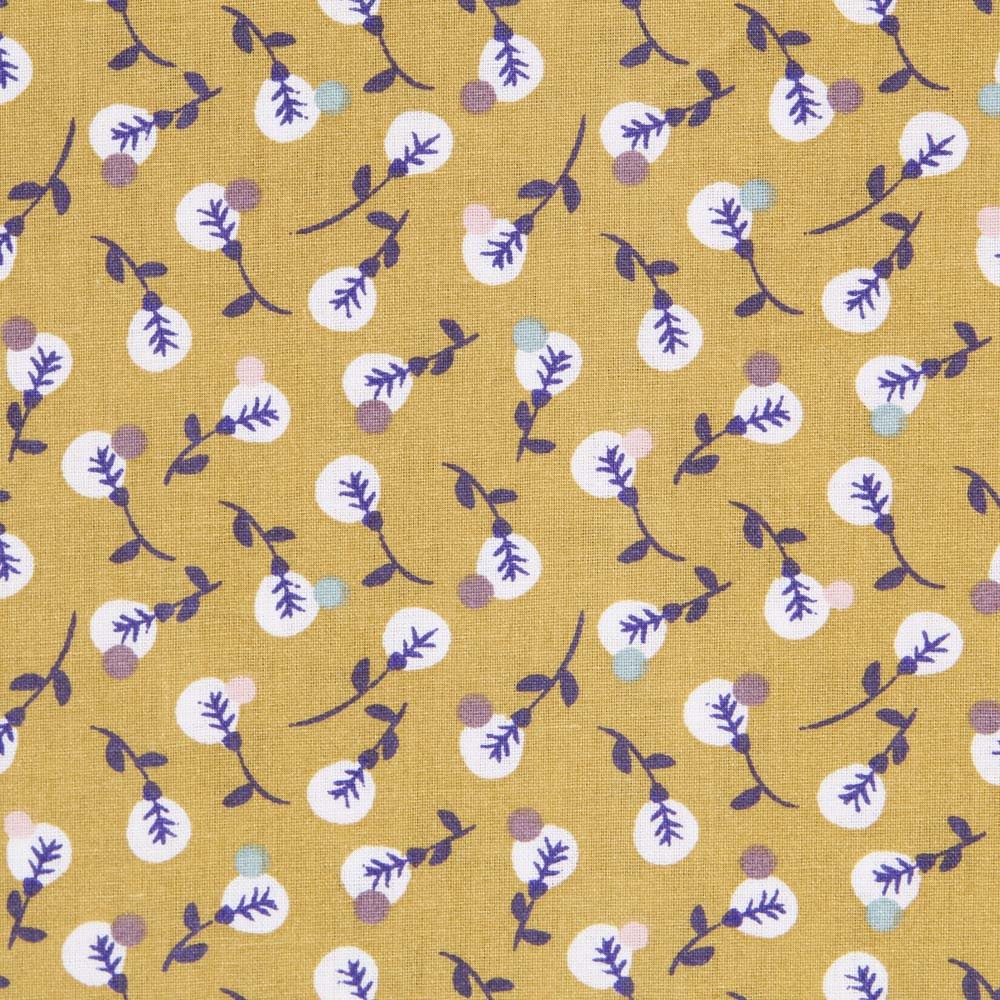 Popeline Patchwork Olive Branches - Ribes y Casals