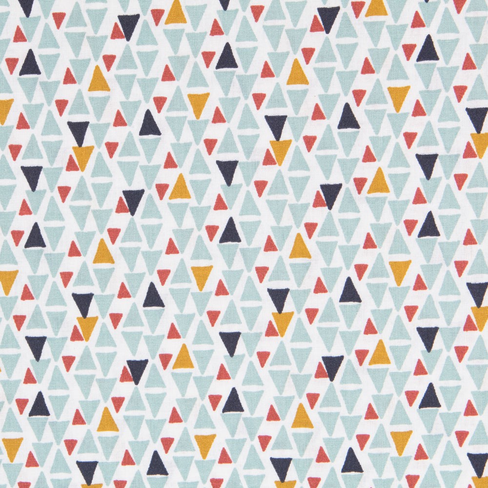 Popeline Patchwork Triangles Inversés - Ribes y Casals