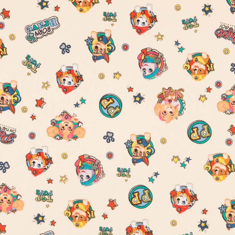 Popeline Pat&#39; Patrouille Écru - Ribes y Casals