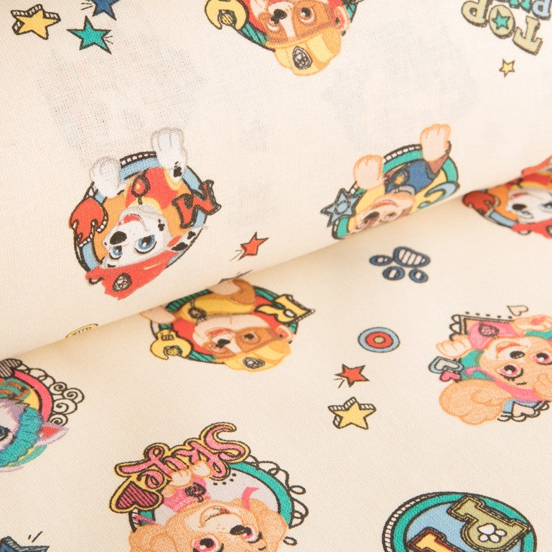 Popeline Pat&#39; Patrouille Écru - Ribes y Casals