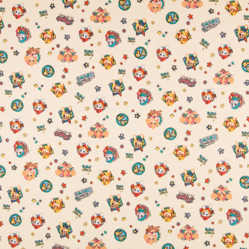 Popeline Pat&#39; Patrouille Écru - Ribes y Casals