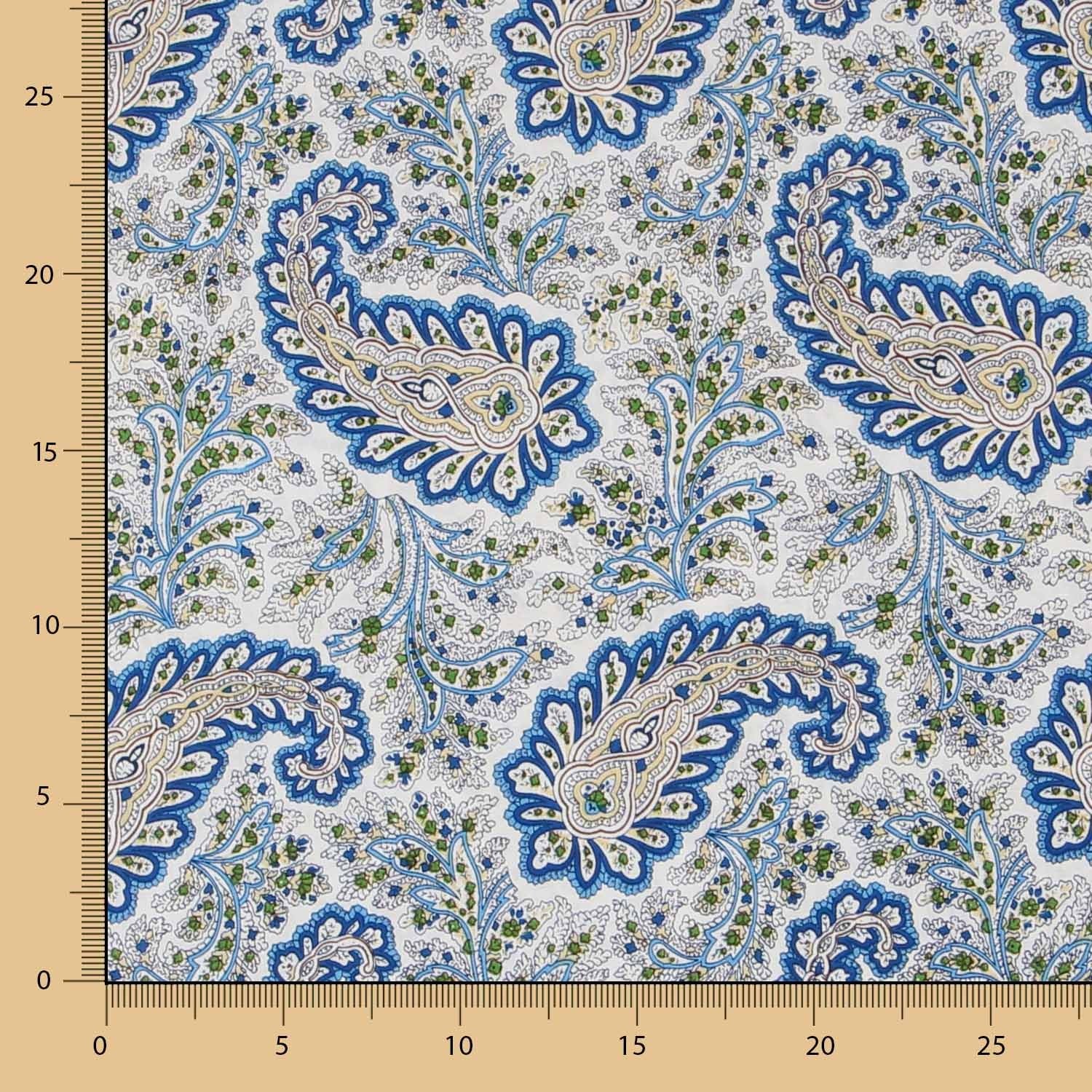 Popeline Fleurie Écrue - Ribes y Casals