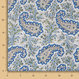 Popeline Fleurie Écrue - Ribes y Casals