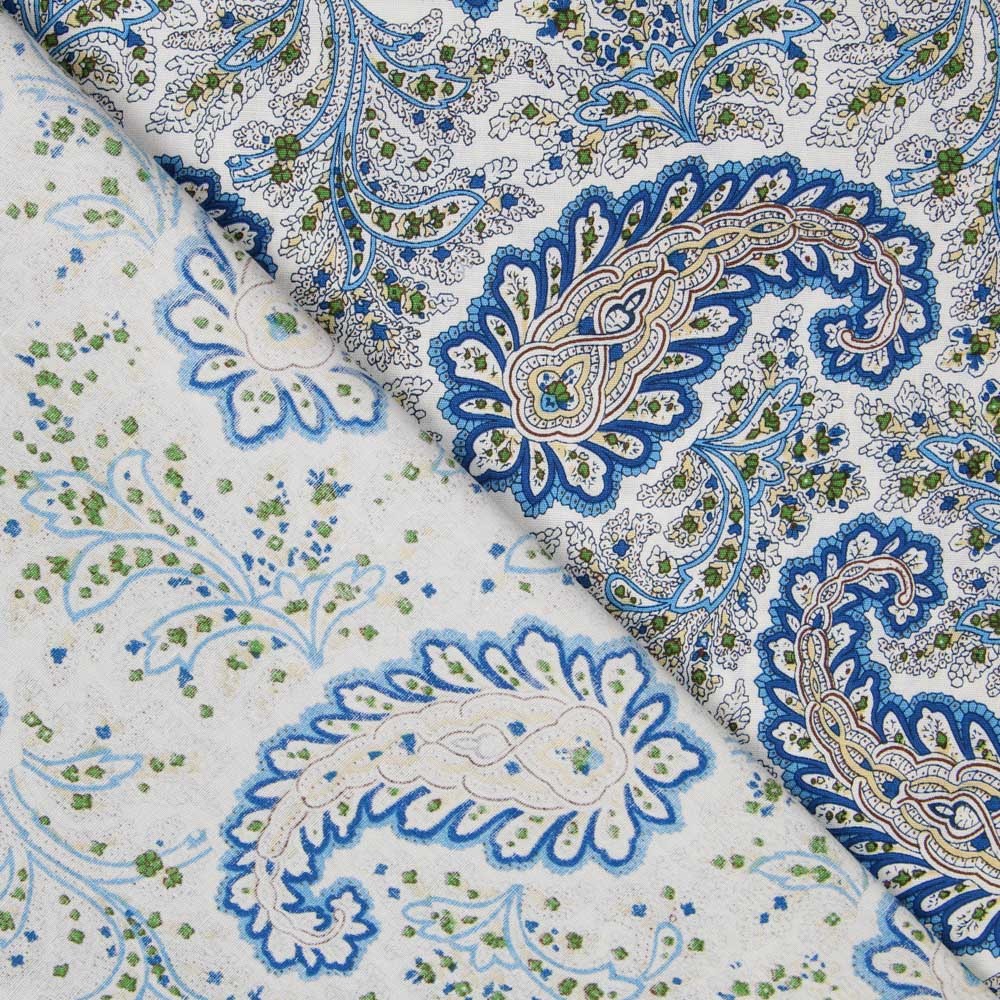 Popeline Fleurie Écrue - Ribes y Casals