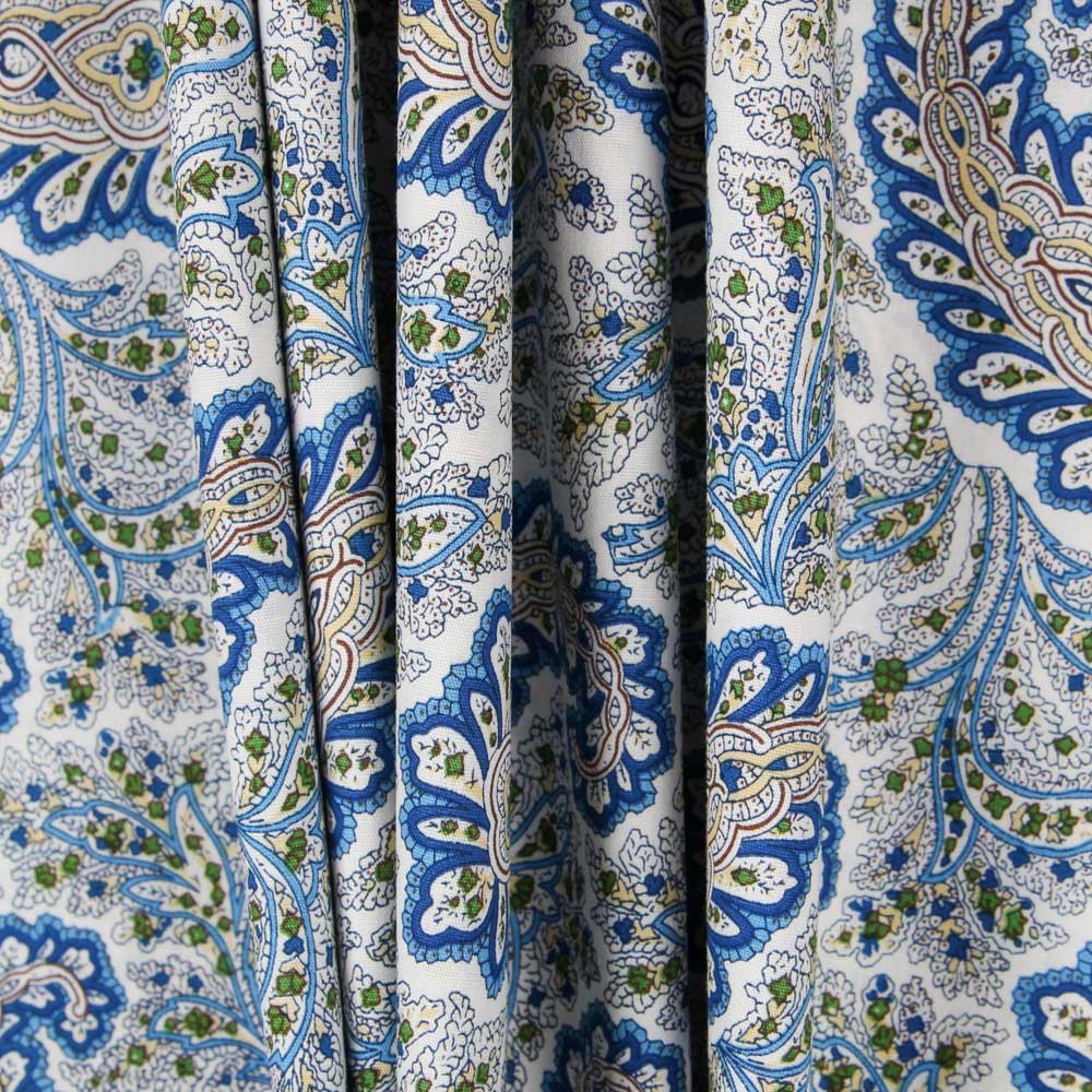 Popeline Fleurie Écrue - Ribes y Casals