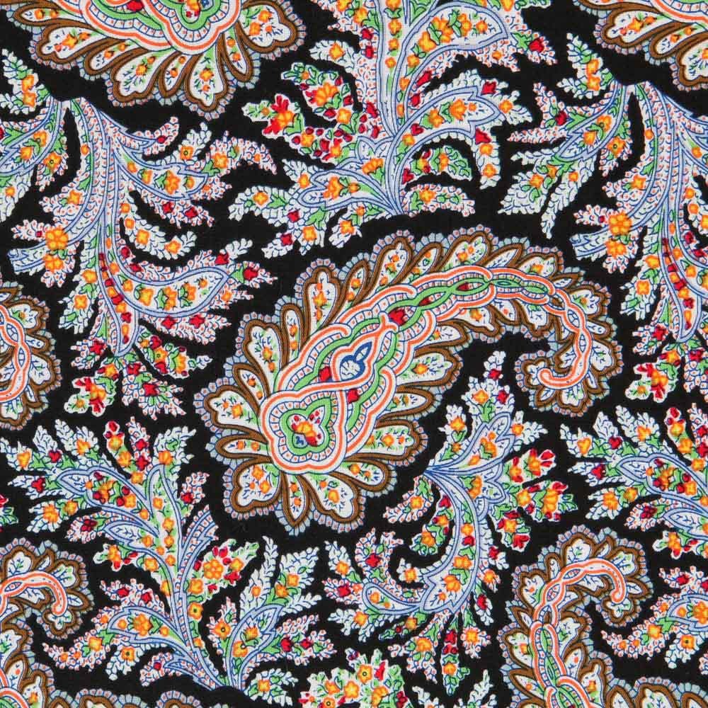 Popeline Noire à Pois - Ribes y Casals