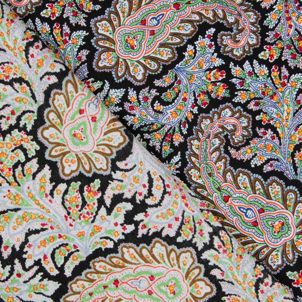 Popeline Noire à Pois - Ribes y Casals