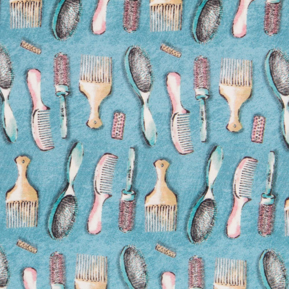 Popeline Peignes Turquoise - Ribes y Casals