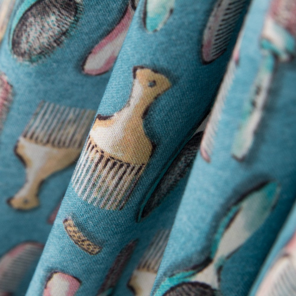 Popeline Peignes Turquoise - Ribes y Casals