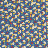 Tissu Popeline Pétales Bleus - Ribes y Casals