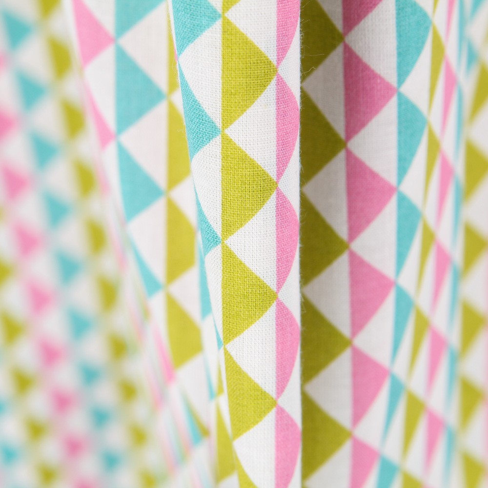 Pyramides Popeline Rose Vert - Ribes y Casals