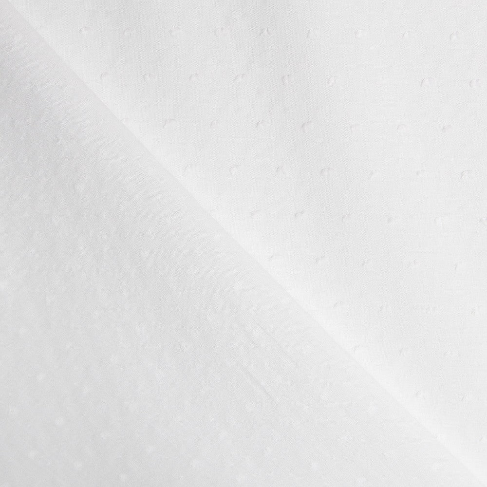 Popeline Coton Plumeti Blanc - Ribes y Casals