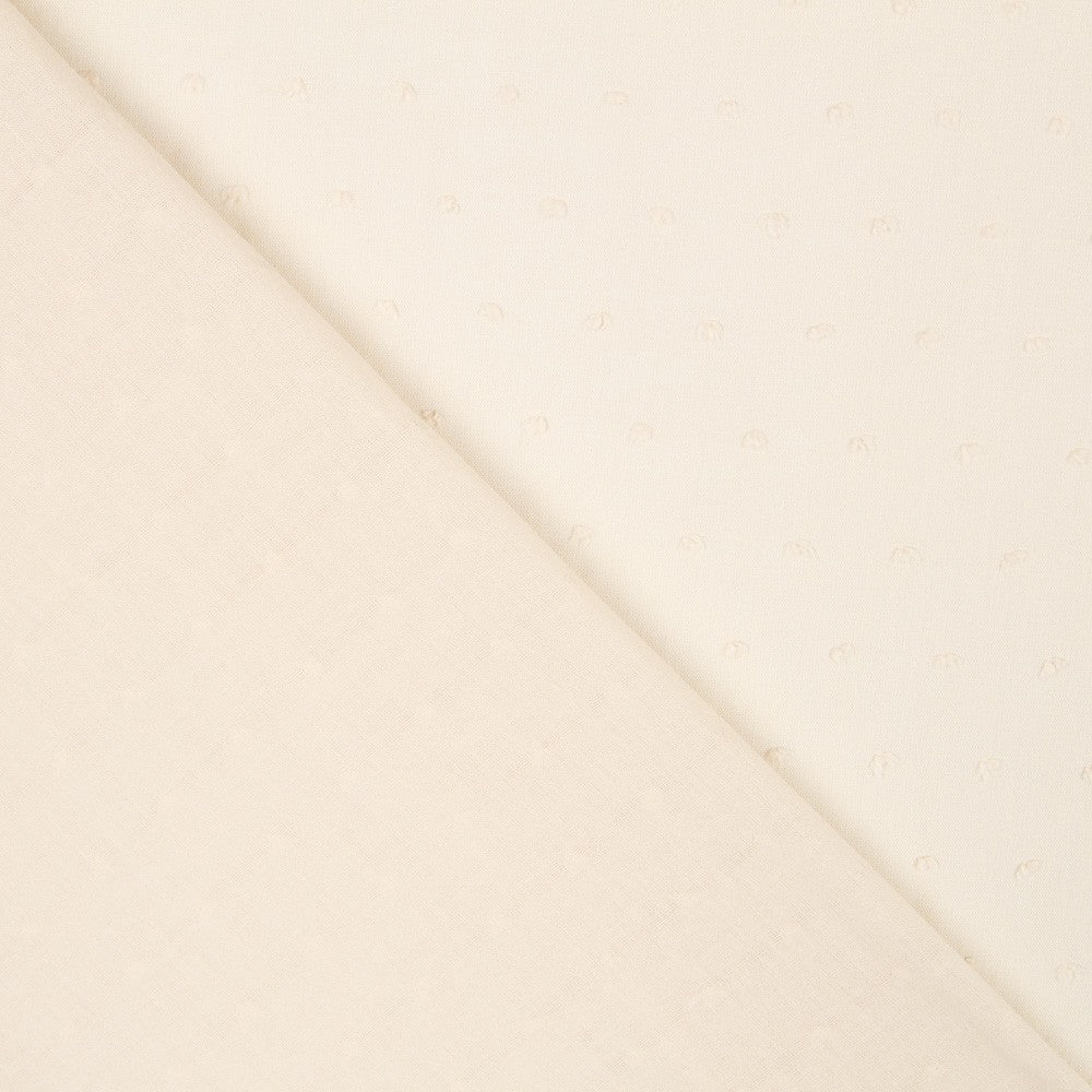 Popeline Coton Plumeti Écru - Ribes y Casals