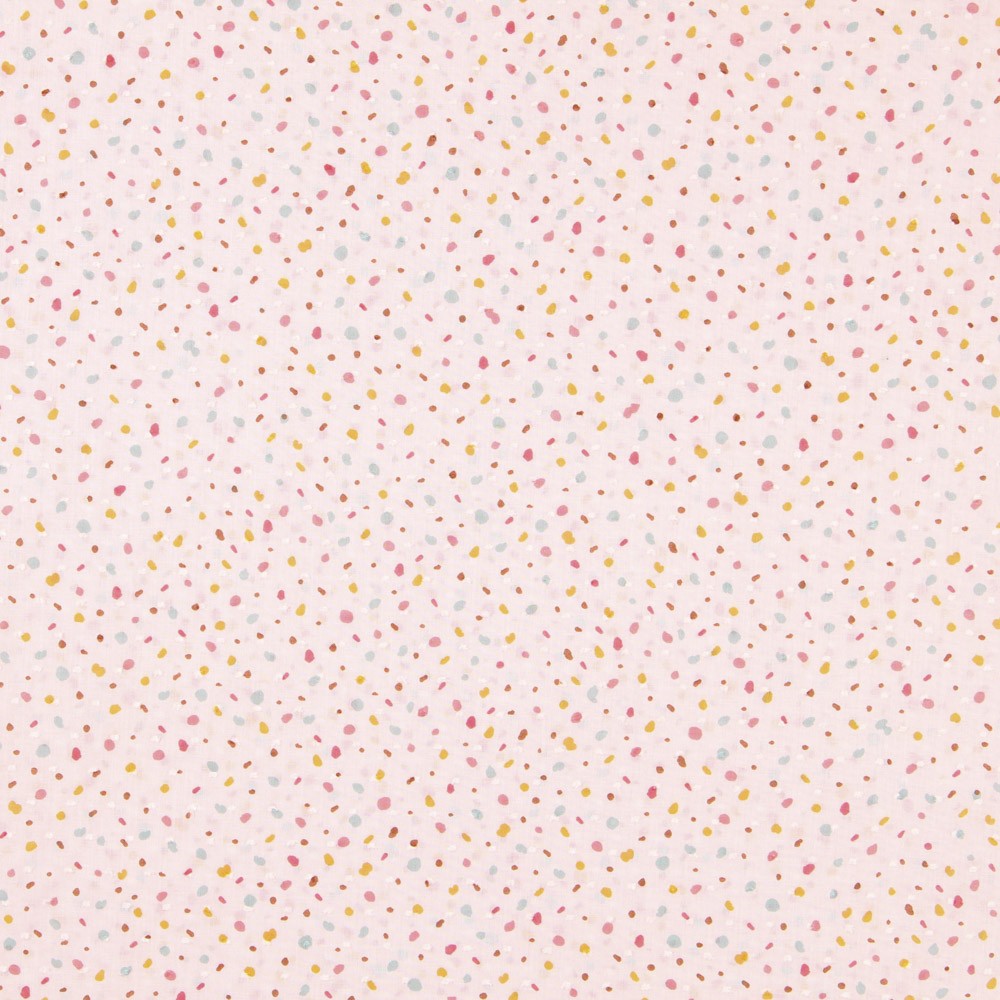 Popeline Confetti Rose Plumeti - Ribes y Casals