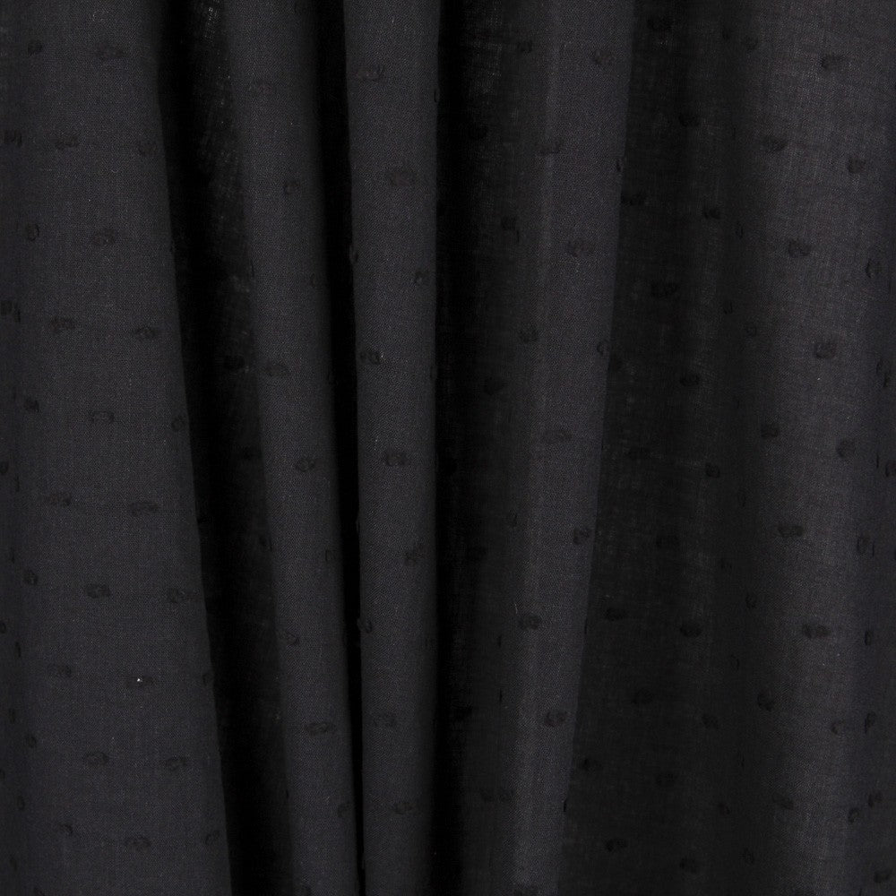 Popeline Noire Plumeti - Ribes y Casals