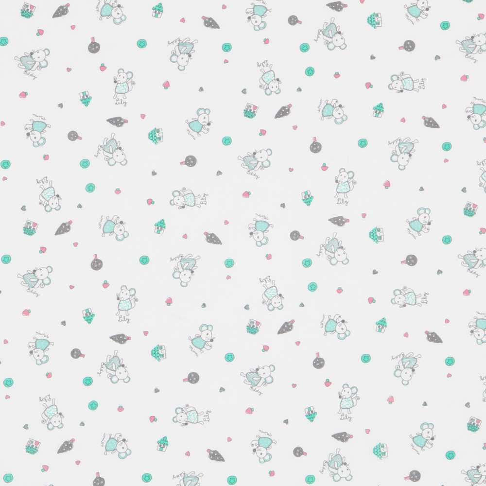 Popeline Souris Vert - Ribes y Casals