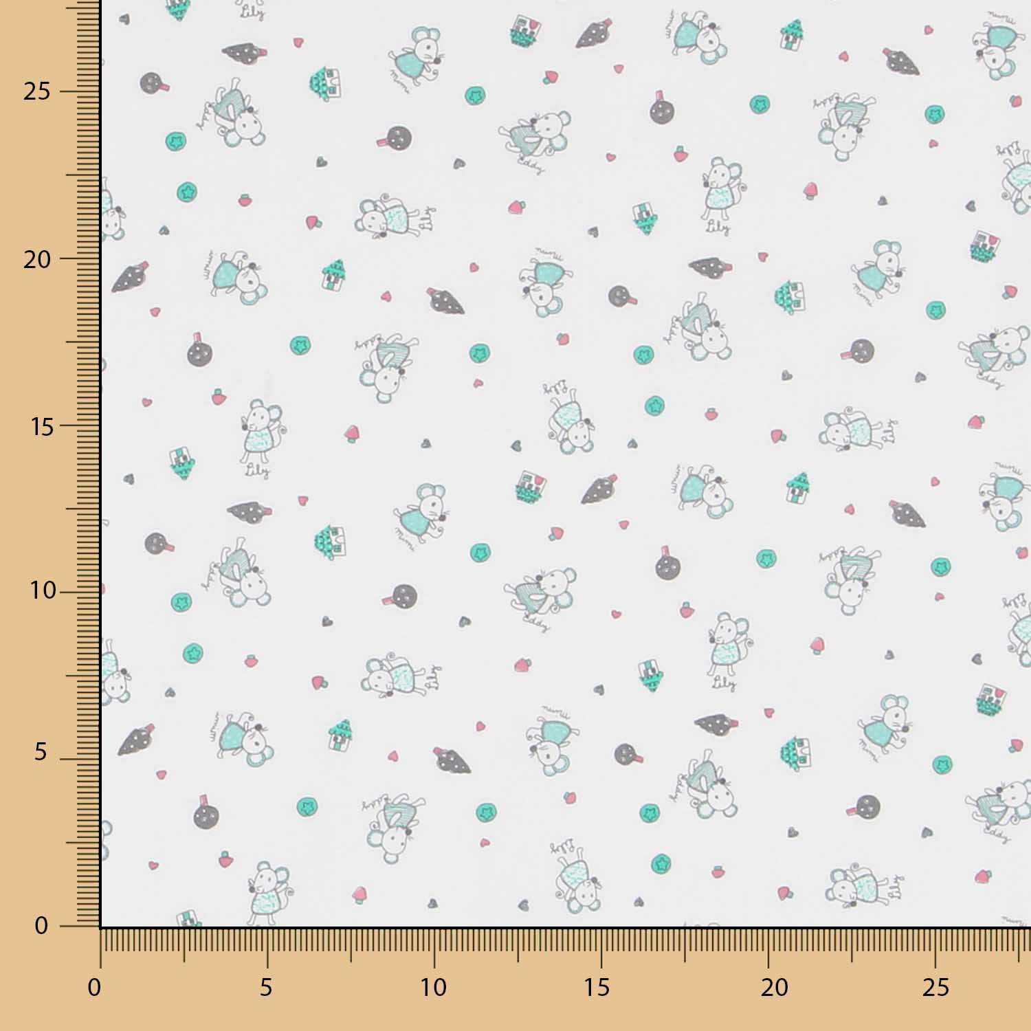Popeline Souris Vert - Ribes y Casals