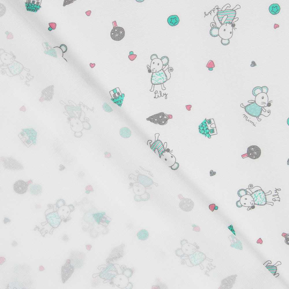 Popeline Souris Vert - Ribes y Casals