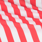 Popeline Rayures Blanc Rouge - Ribes y Casals