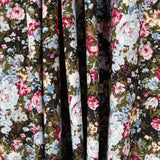 Popeline Florale Rétro Noire - Ribes y Casals