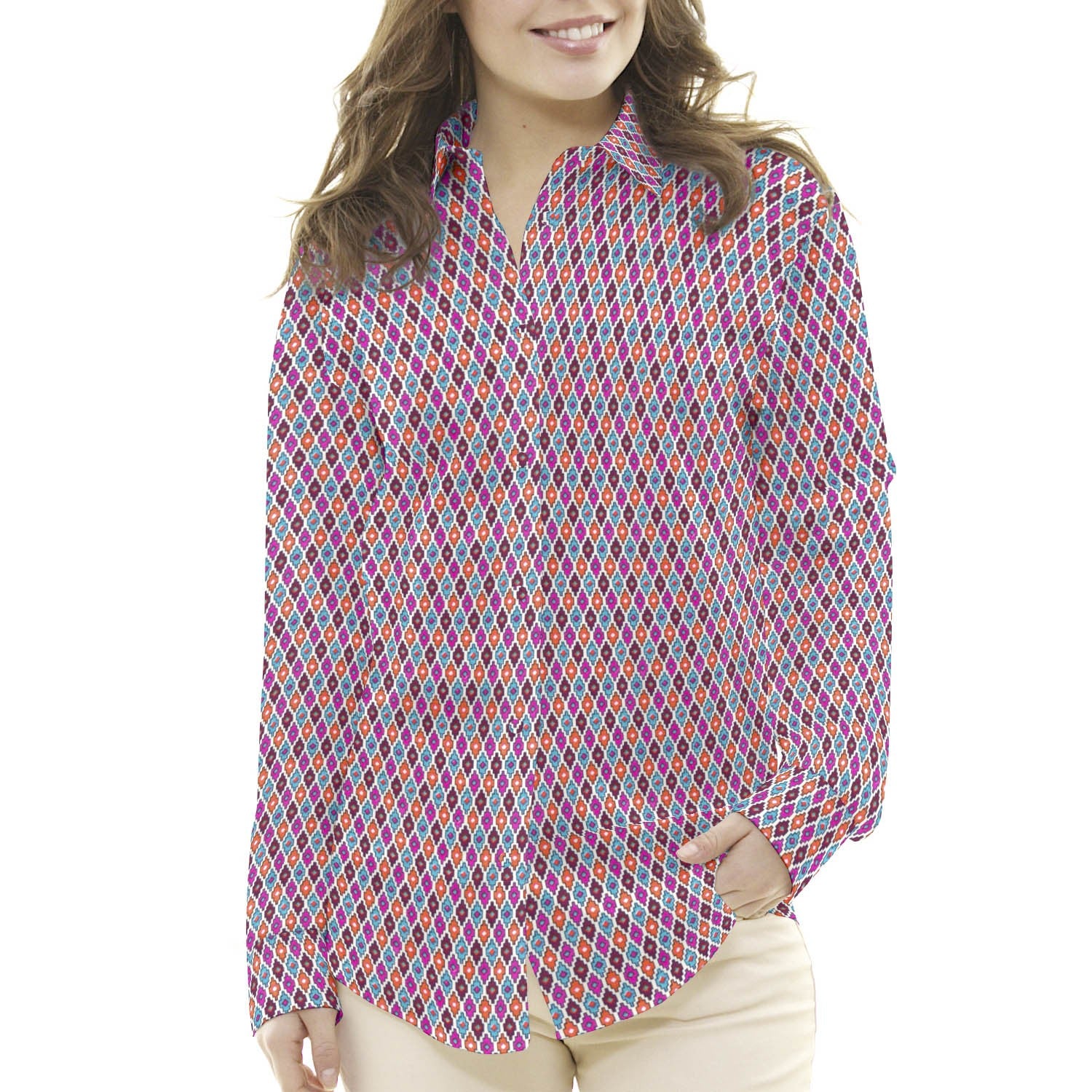 Popeline Losanges Multicolores - Ribes y Casals