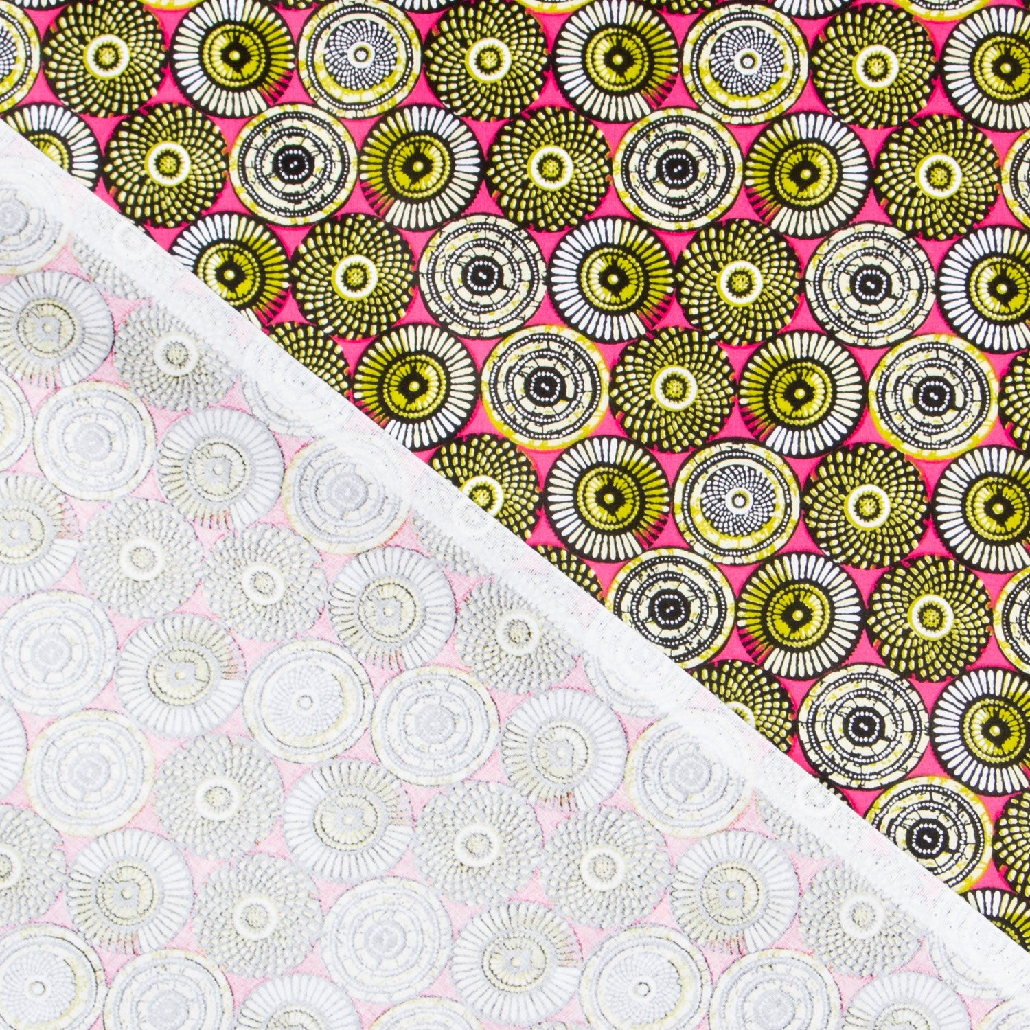 Popeline WAX Ronds Fuchsia - Ribes y Casals