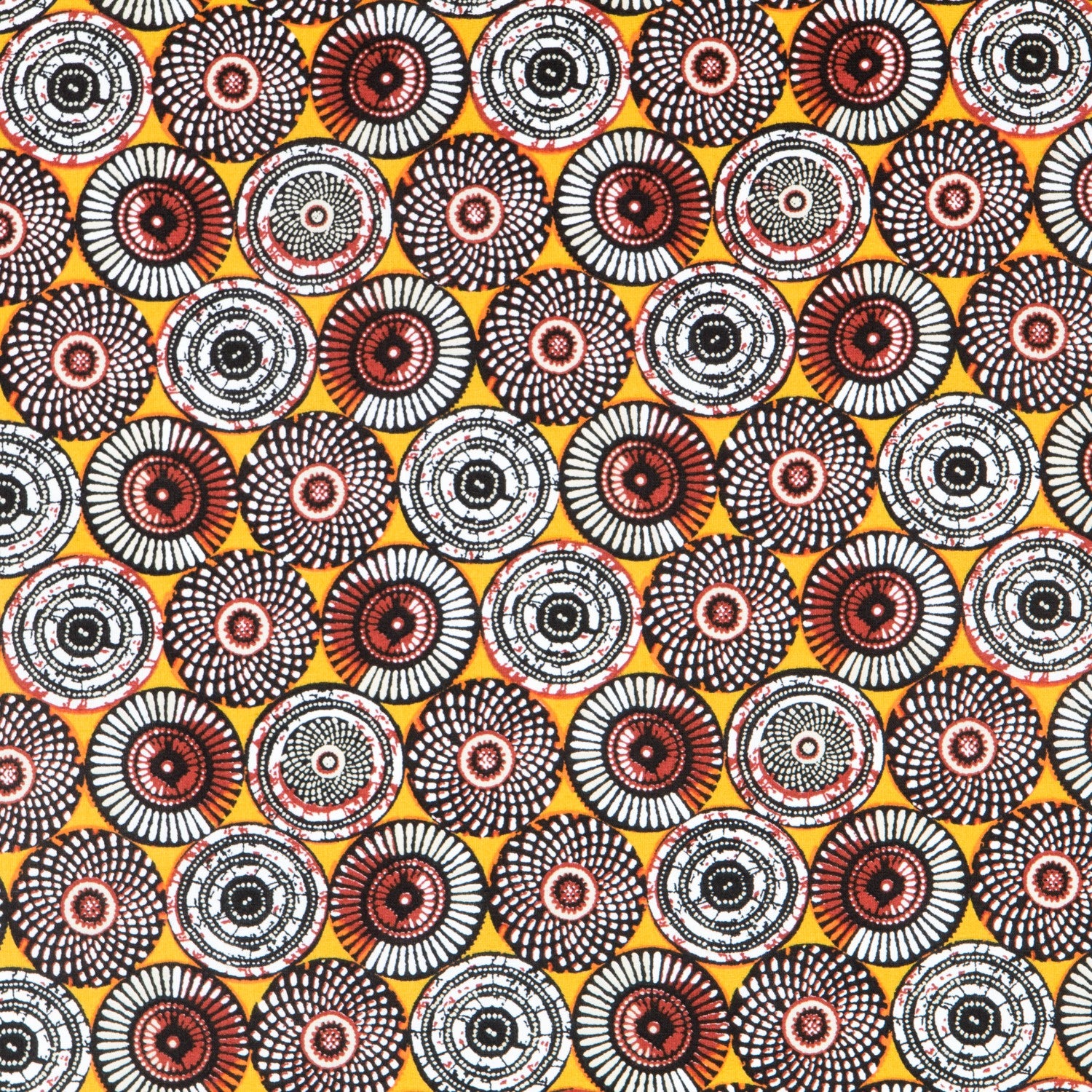 Popeline WAX Ronds Ocre - Ribes y Casals