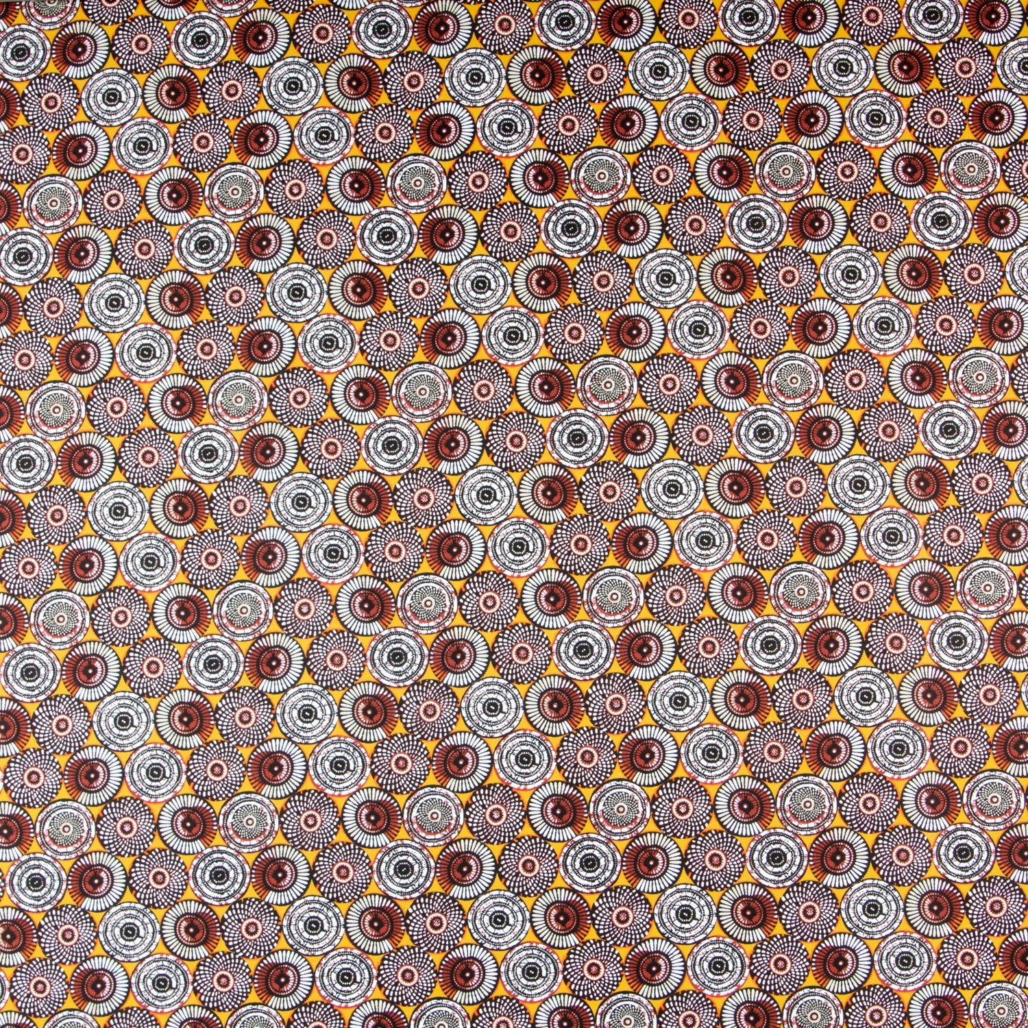 Popeline WAX Ronds Ocre - Ribes y Casals