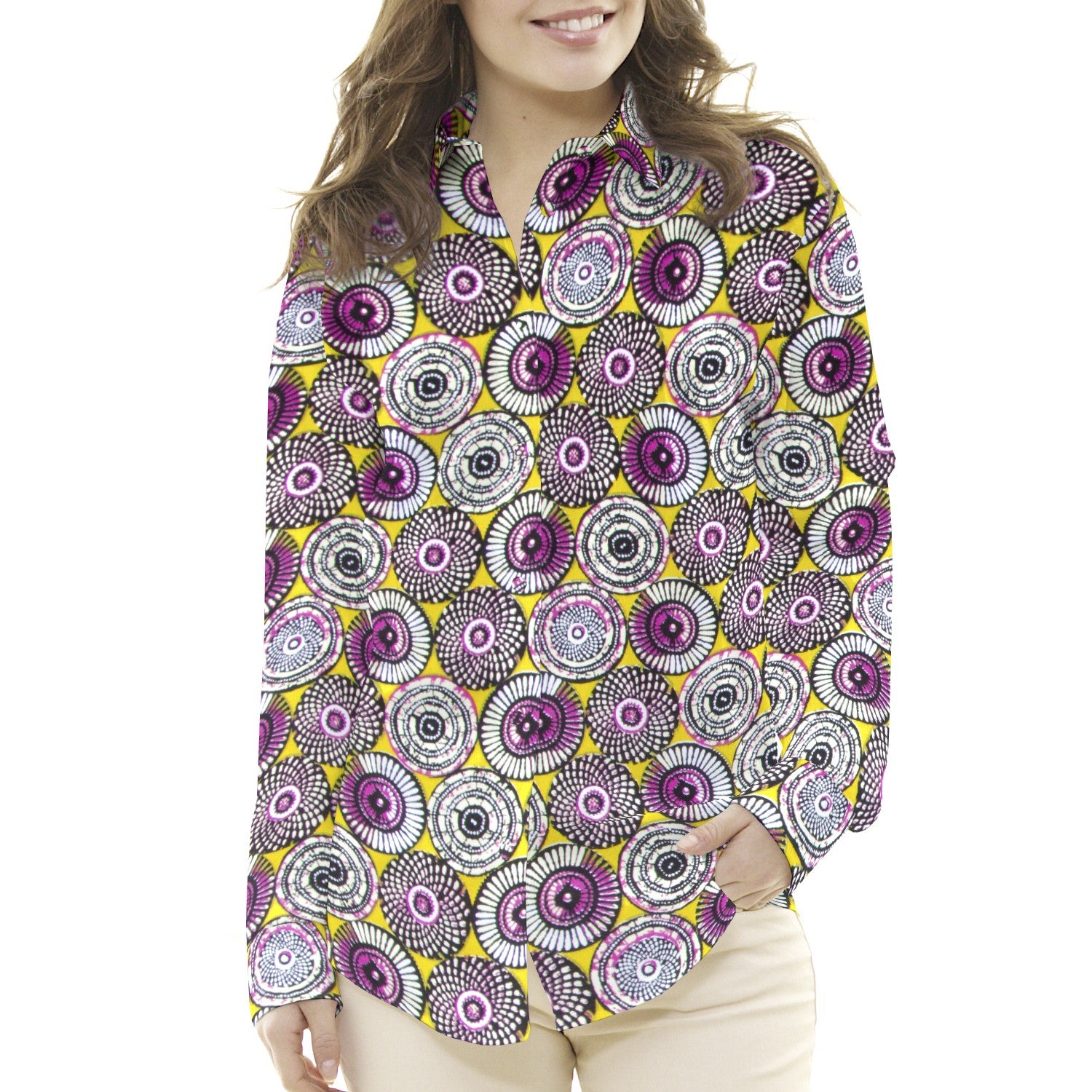 Popeline WAX Ronds Pistache - Ribes y Casals